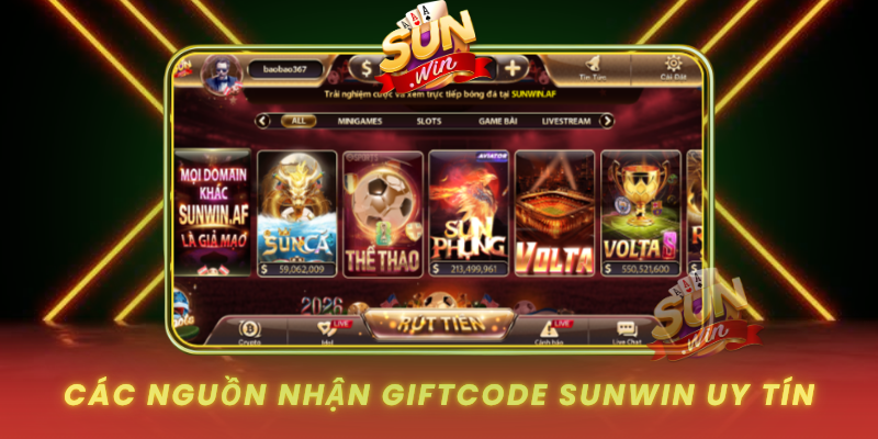 Cac Nguon Nhan Giftcode Sunwin Uy Tin