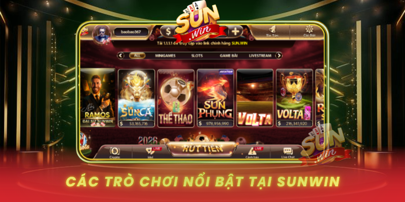 Cac Tro Choi Noi Bat Tai Sunwin
