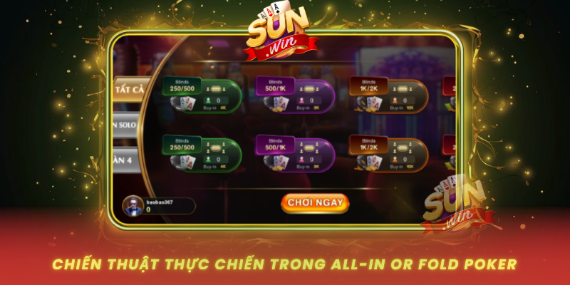 Chien Thuat Thuc Chien Trong All In Or Fold Poker