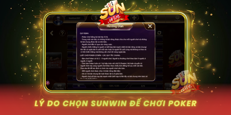 Ly Do Chon Sunwin De Choi Poker