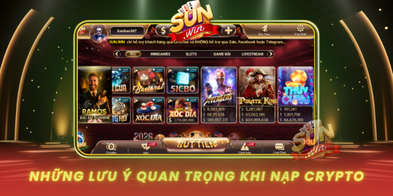 Hướng Dẫn Nạp Tiền Điện Tử Nhanh Nhất Tại Sunwin 2026 3 Nhung Luu Y Quan Trong Khi Nap Crypto
