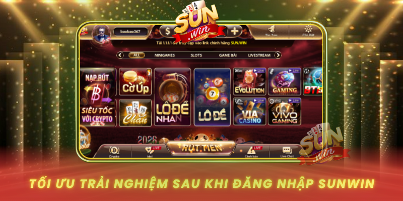 Đăng Nhập SUNWIN – Truy Cập Nhanh, Bảo Mật Tuyệt Đối 3 Toi Uu Trai Nghiem Sau Khi Dang Nhap Sunwin0