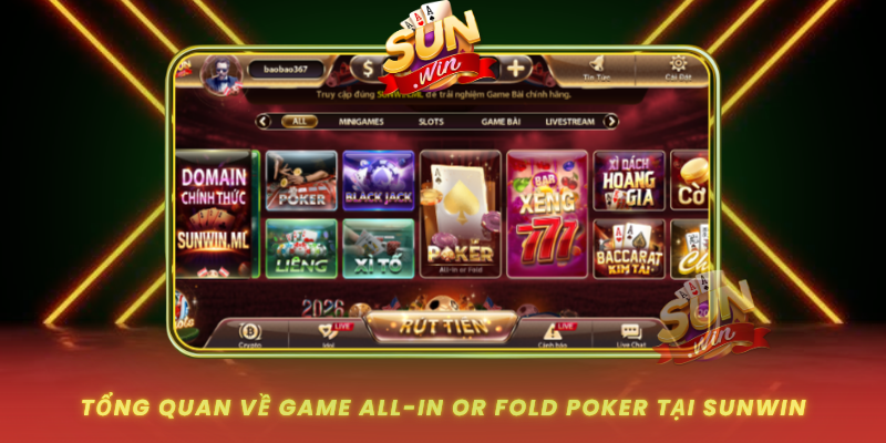 Tong Quan Ve Game All In Or Fold Poker Tai Sunwin