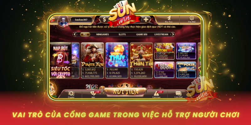 Vai Tro Cua Cong Game Trong Viec Ho Tro Nguoi Choi